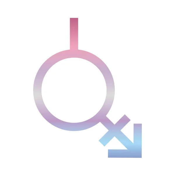 Androgyne nemi szimbólum szexuális irányultság degradáns stílus ikon — Stock Vector