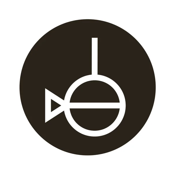 Agender simbolo di orientamento sessuale blocco stile icona — Vettoriale Stock