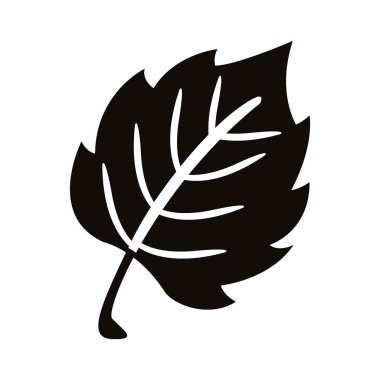 otomatik tırtıklı yaprak siluet biçimi simgesi