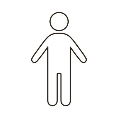 Adam avatar figürü çizgi biçimi simgesi