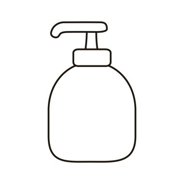 Antibakteriyel sabun şişesi siluet tarzı