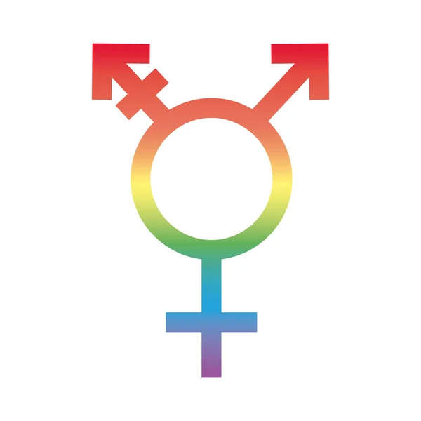 Biseksüel erkek cinsiyet sembolü cinsiyet ayrımcılığı tarzı simgesi — Stok Vektör