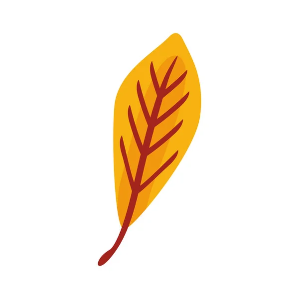 Herbstliches lanzettliches Blatt flache Stil-Ikone — Stockvektor