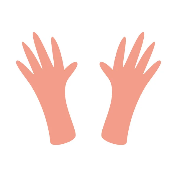Hände menschliche Stilikone isoliert — Stockvektor