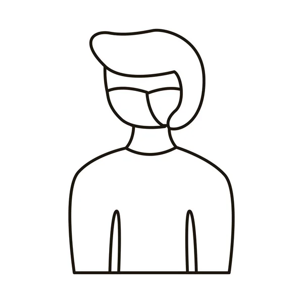 戴口罩的男人 — 图库矢量图片