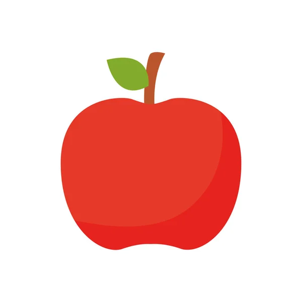 Pomme fruits frais style plat icône — Image vectorielle