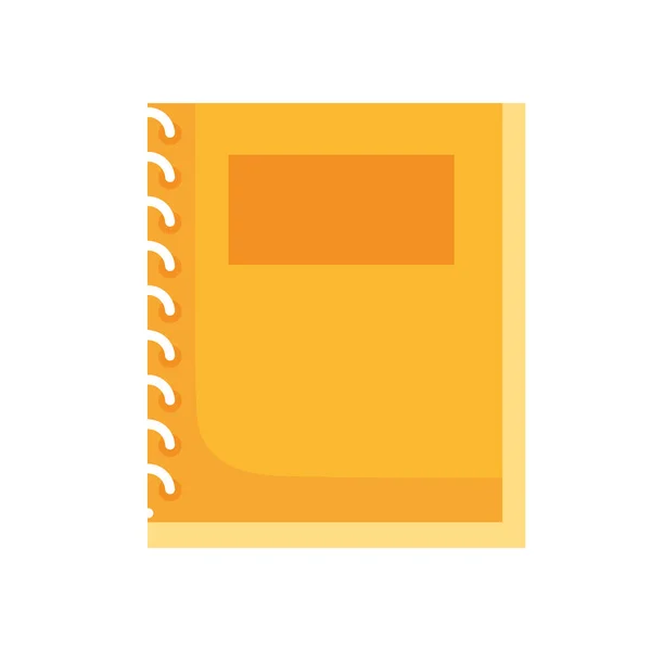 Notebook scuola fornitura icona in stile piatto — Vettoriale Stock