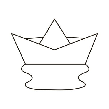 kağıt gemi düz biçim simgesi