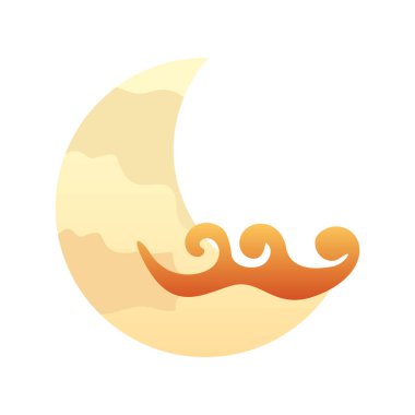 Hilal ay ile Çin bulutu gökyüzü