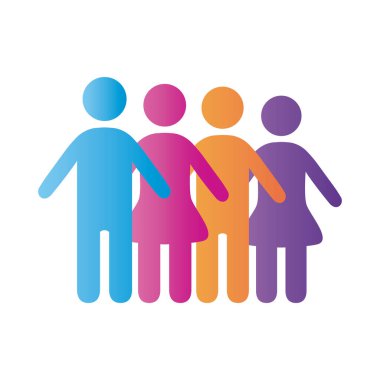 grup insan degradient biçim simgesi