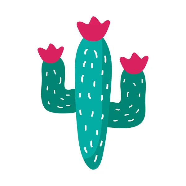 Cactus mexicain plante style plat icône — Image vectorielle