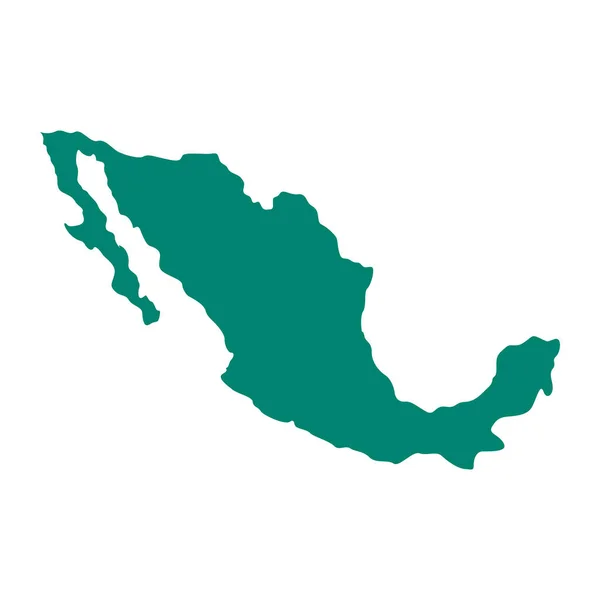 Mexico mapa plano icono de estilo — Vector de stock
