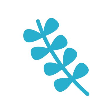 Yaprakların düz biçim simgesine sahip dal