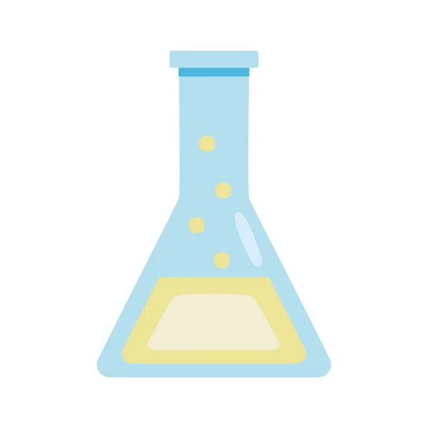 Ícone plano do laboratório do frasco de teste do tubo médico — Vetor de Stock