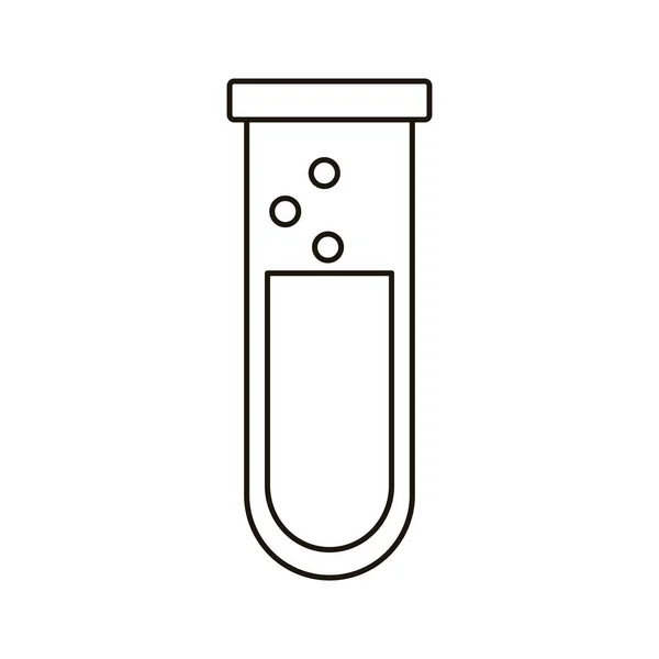 Lékařské trubice test laboratorní linie styl ikony — Stockový vektor