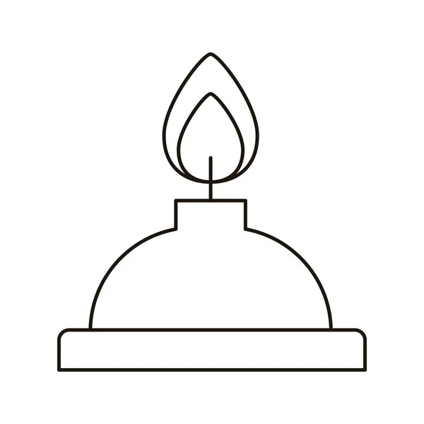 Laboratory burner tool line style icon — Stock Vector