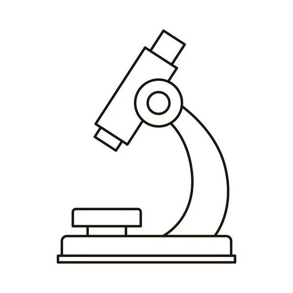 Microscopio línea de laboratorio icono de estilo — Vector de stock