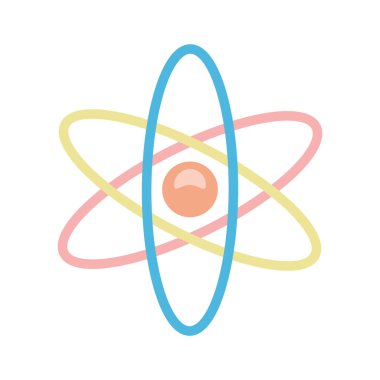 atom molekülü düz biçim simgesi