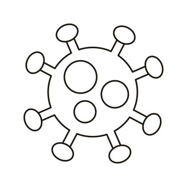 covid19 parçacık çizgisi biçimi simgesi