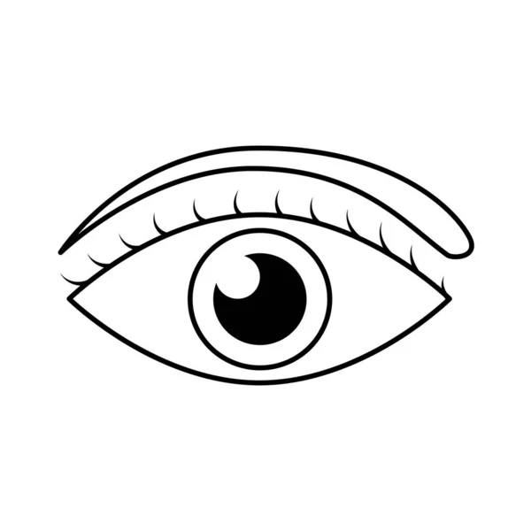 Eye human line style icon — Stock Vector