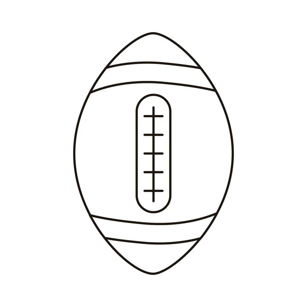 Amerykański piłka nożna balon płaski styl ikona — Wektor stockowy