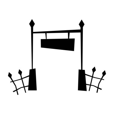 Cadılar Bayramı Kara Kapı vektör tasarımı