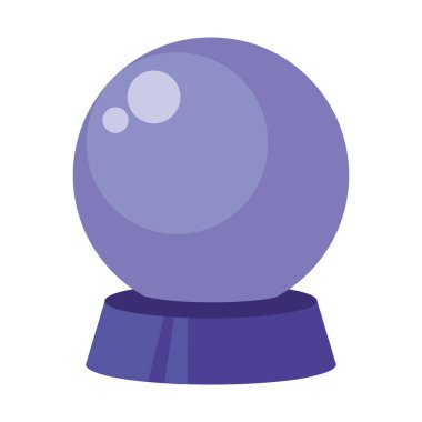 Cadılar Bayramı cadı küresi vektör tasarımı