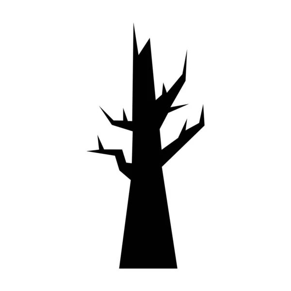 Cadılar Bayramı çıplak ağaç vektör tasarımı — Stok Vektör