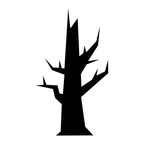 Cadılar Bayramı çıplak ağaç vektör tasarımı — Stok Vektör