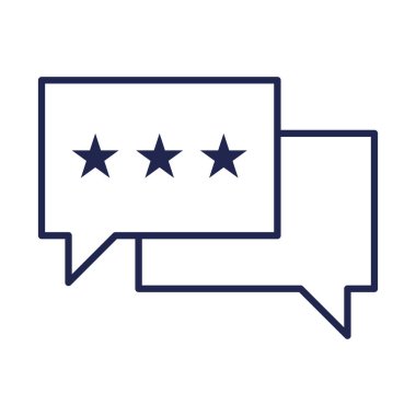 Yıldız çizgi biçimi vektör tasarımı ile iletişim baloncukları