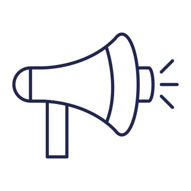 megafon çizgisi ikon vektör tasarımı