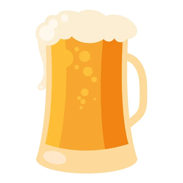 Cerveza icono de vidrio diseño vectorial — Archivo Imágenes Vectoriales