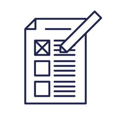 oy kağıdı ve kalem satırı biçim vektör tasarımı