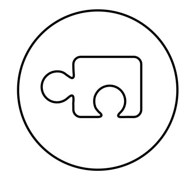 yapboz oyunu parçası izole edilmiş simgesi