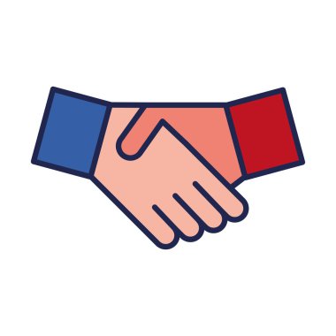 Eller satırı sallar ve biçim ikonu vektör tasarımını doldurur