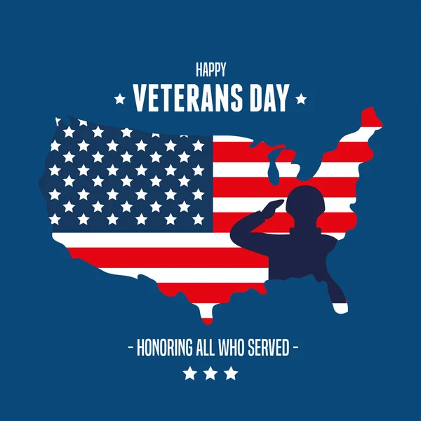 United states of war veterans day — Stock Vector