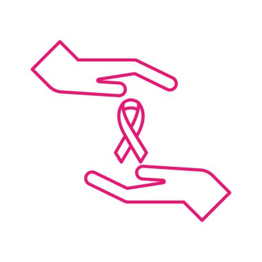 El çizgisi biçim vektör tasarımı arasındaki meme kanseri kurdelesi