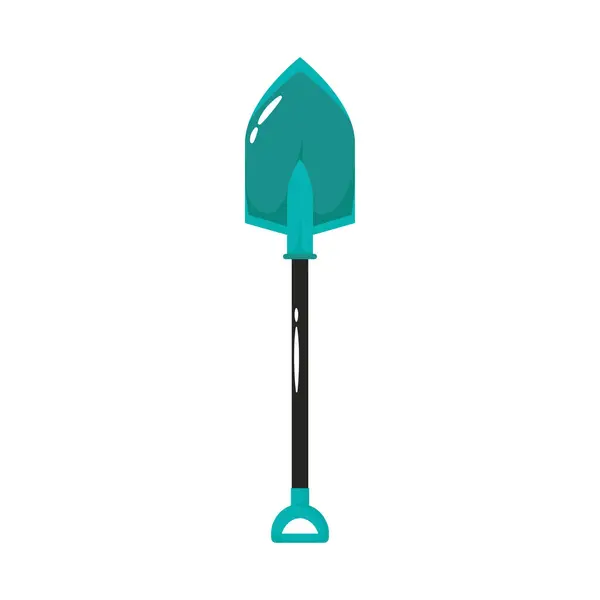 Shovel gardening flat style icon — Stock Vector