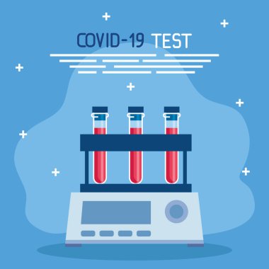 covid 19 virüs test tüpleri vektör tasarımı