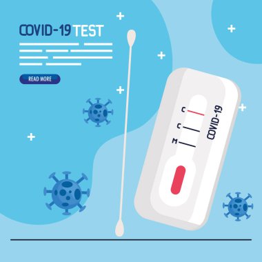 covid 19 virüs test çubuğu vektör tasarımı