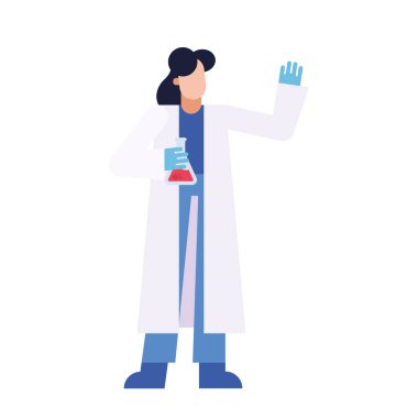 Kimyasal kadın matara vektör tasarımlı