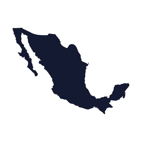 メキシコ地図のアイコンベクトルデザイン — ストックベクタ