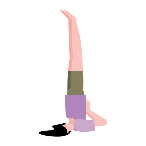 Mujer haciendo yoga vector diseño — Archivo Imágenes Vectoriales