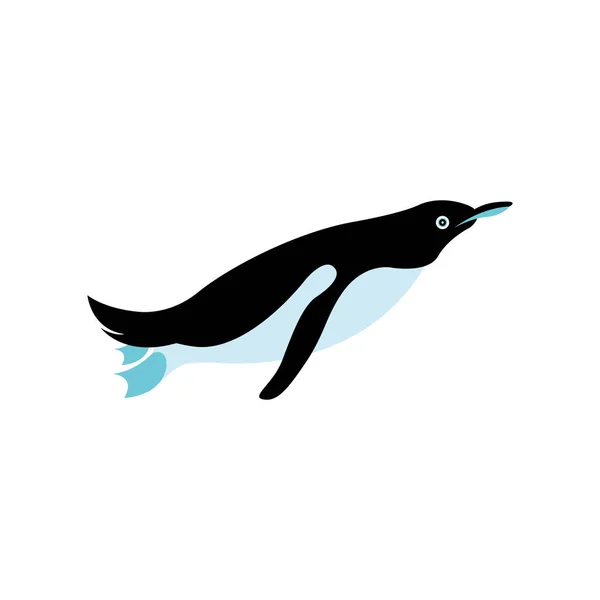 İzole edilmiş penguen hayvan vektör tasarımı — Stok Vektör
