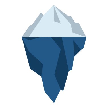 Isolated iceberg white and blue vector design clipart