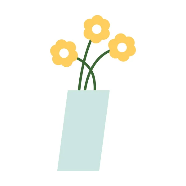 Home flowers in vase vector design — Stock Vector