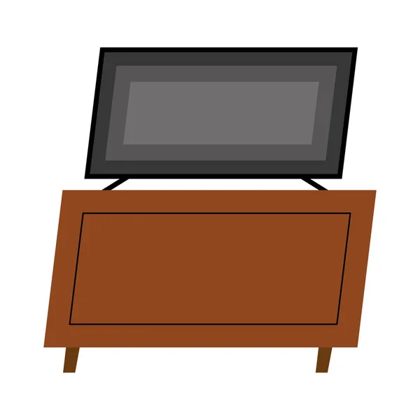 Tv på hemmets möbler vektor design — Stock vektor