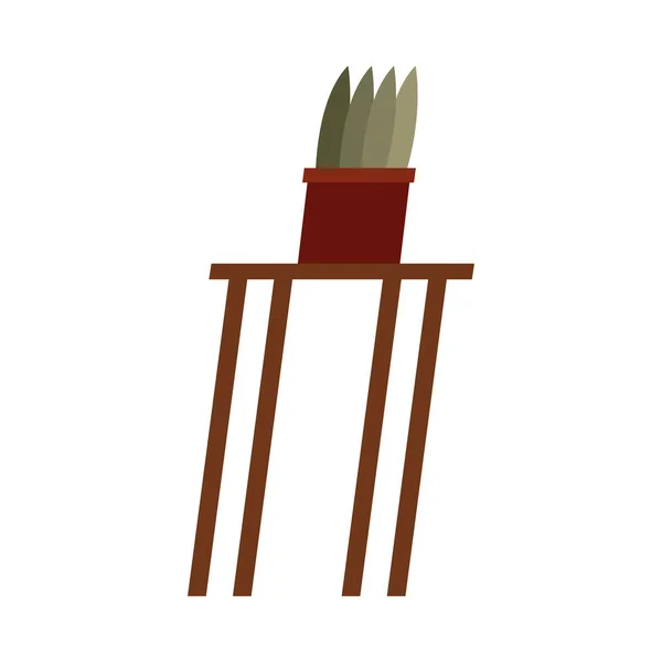 Home plant on table vector design — Stockový vektor