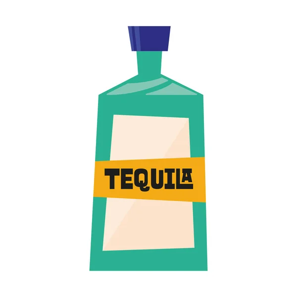 Design de vetor de garrafa de tequila mexicano — Vetor de Stock