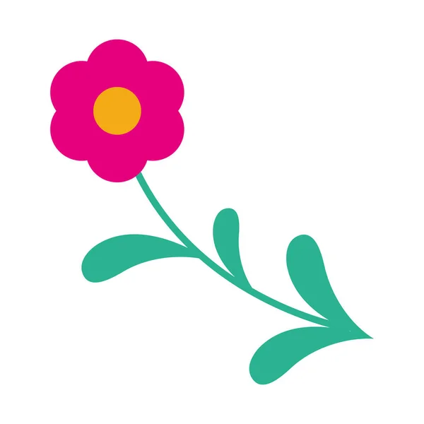 Yaprak vektör tasarımlı çiçek — Stok Vektör